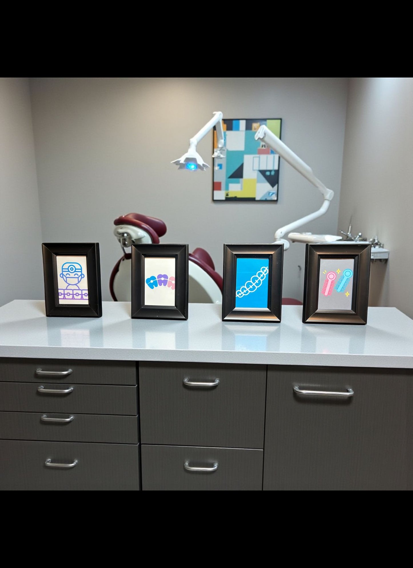 Implant Art Collection – 4-Pack Framed Dental Implant Décor