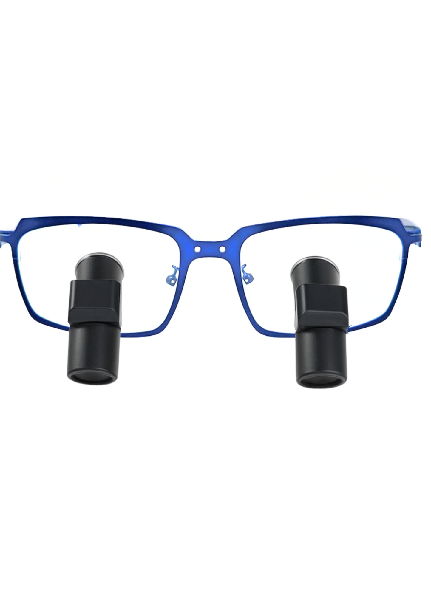 DeeTect Ergonomic loupes (Blue Frames) With wireless headlight.