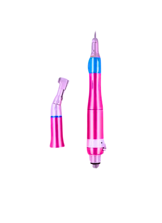 Dental Slow Low Speed Handpiece Straight Contra Angle Air Motor. Slow speed with latch attachment. 2/4H (Pink)