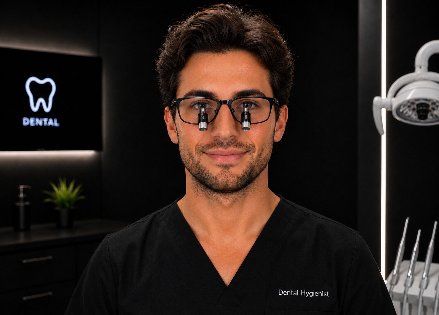 DeeTect Easy Ergos Wireless Loupes (Black) Square frame