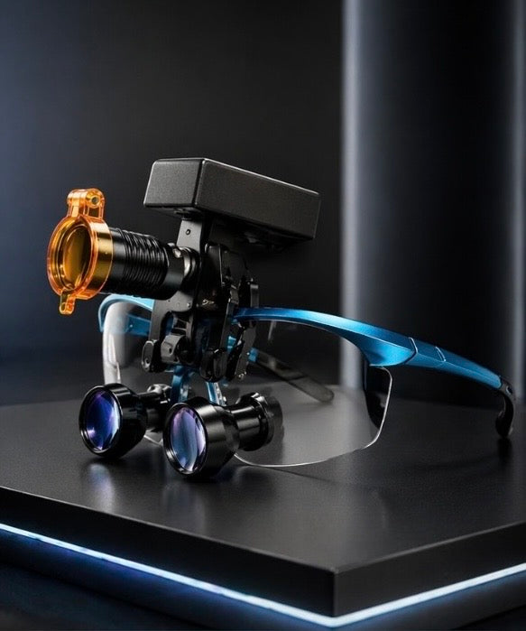 Blue Loupes With Wireless Headlight 2