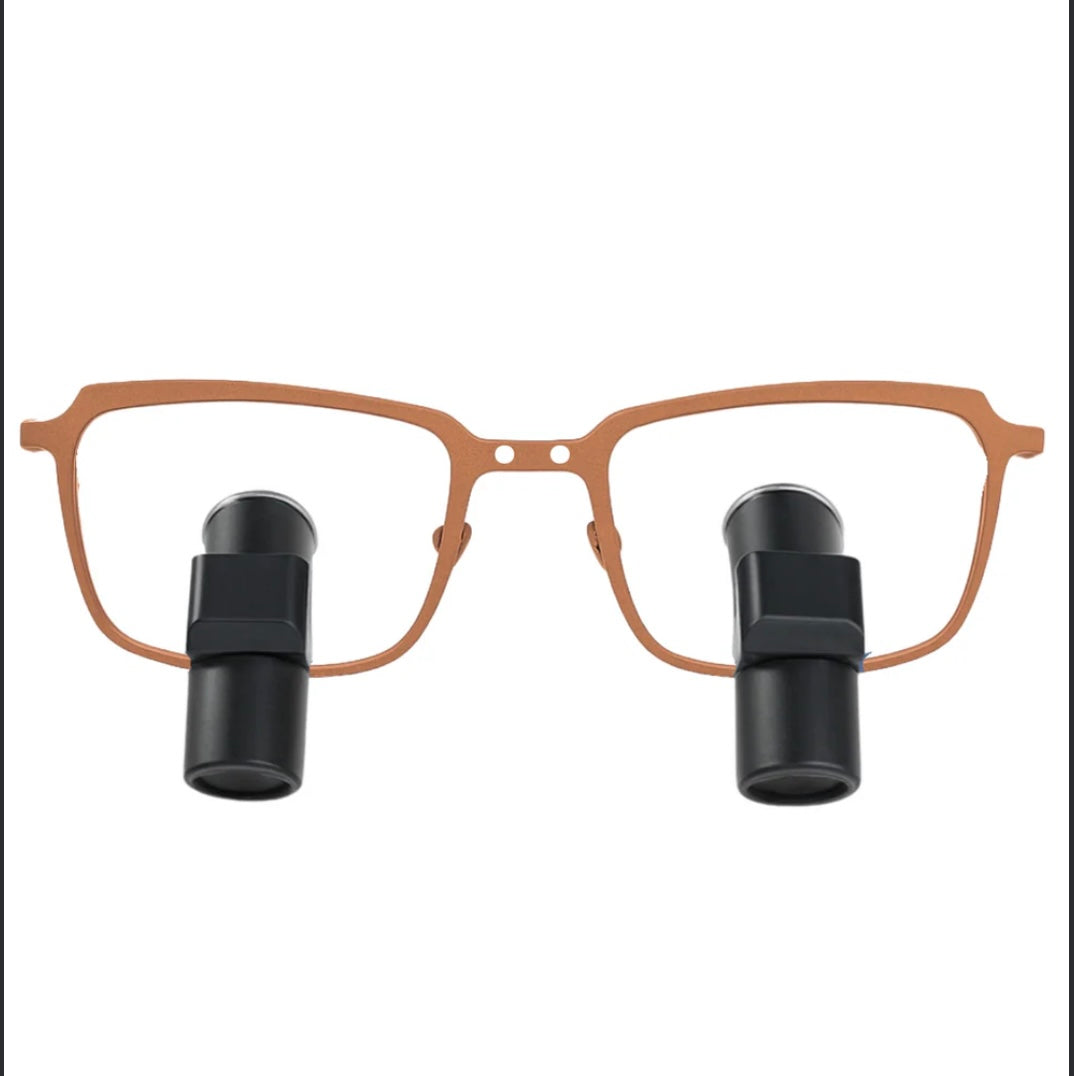 DeeTect Ergonomic loupes (Bronze Frames) With wireless headlight