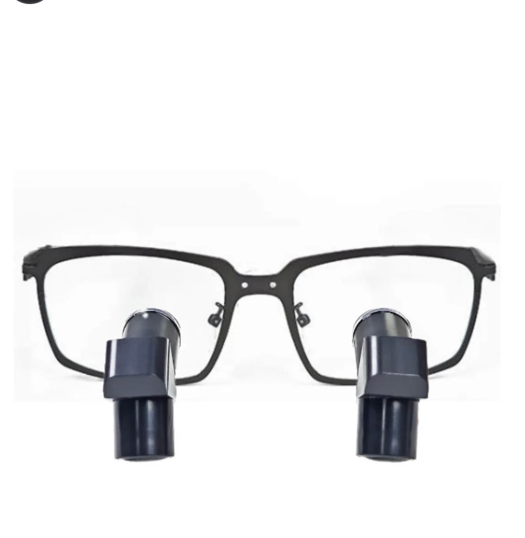 DeeTect Ergonomic loupes (Black Frames) With wireless headlight