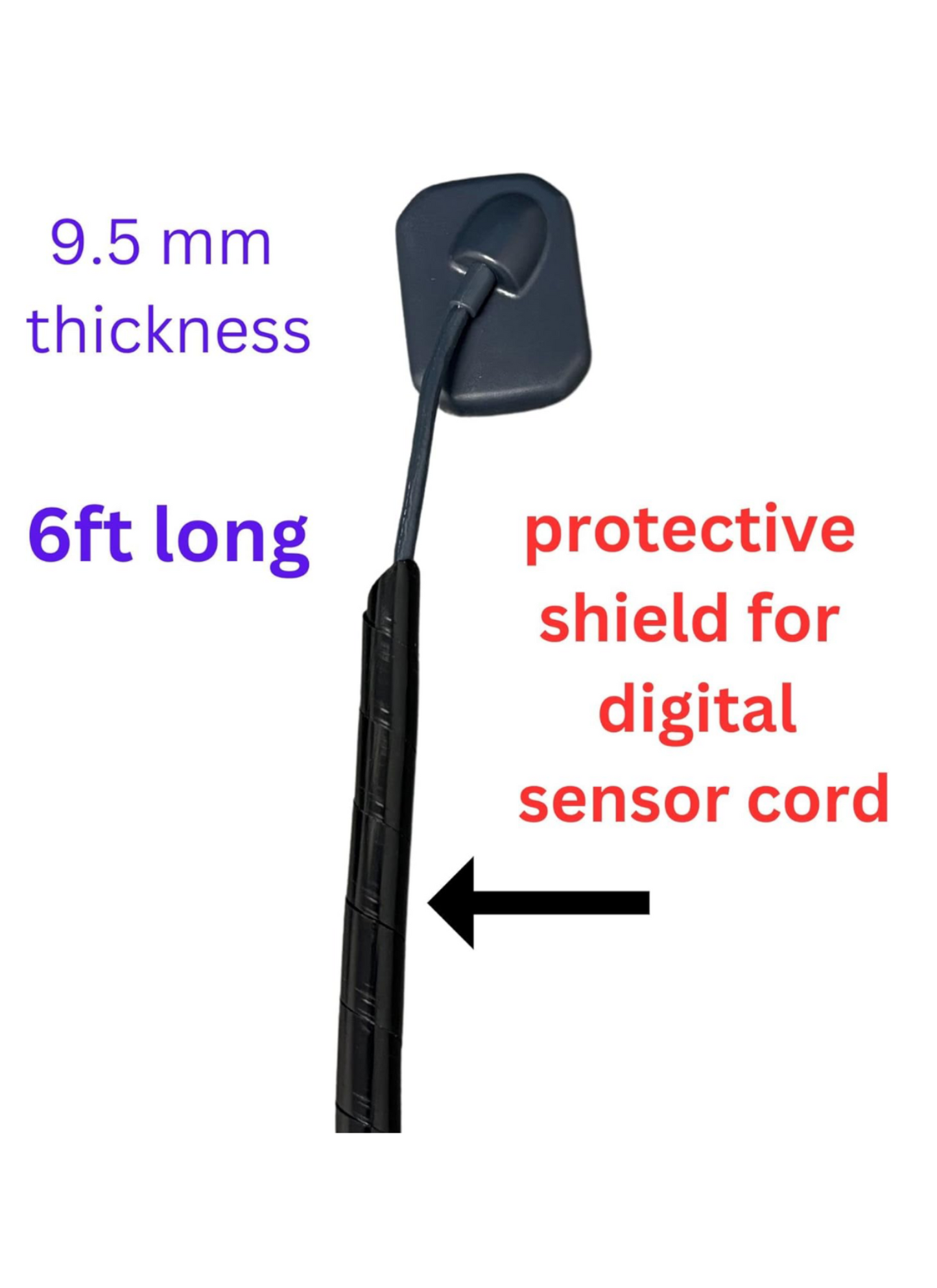 Digital Xray Sensor Protector. (Black Protector Hose). Protection for Dental xray sensors. Protects Wire for Sensor.