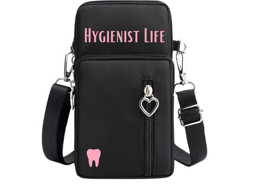 Cross body bag for Dental Professionals (small) Small tooth. Many colors. Style 2