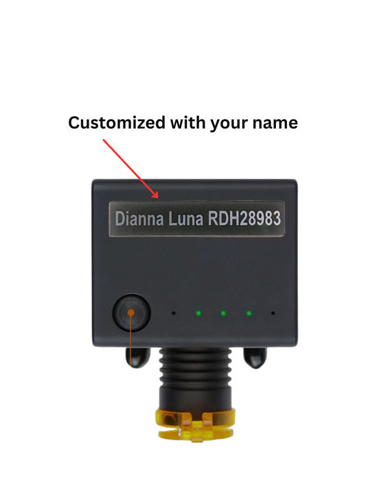 Wireless Headlight for loupes with custom name.