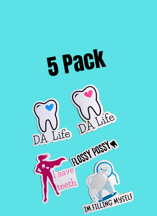 Dental Stickers 5 pack, Style 3