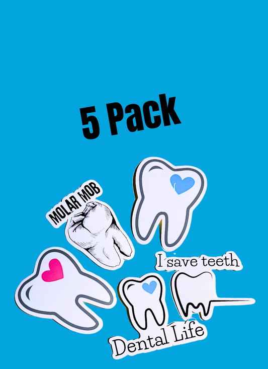 Dental Stickers 5 pack,