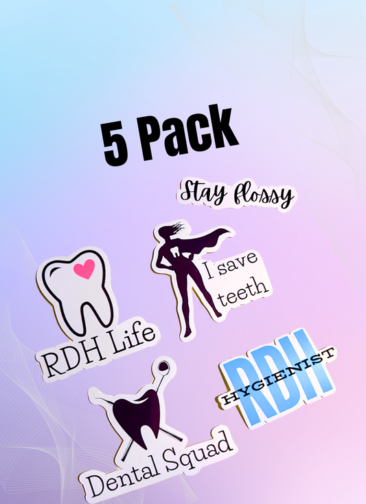 Dental Stickers 5 pack, Style 4